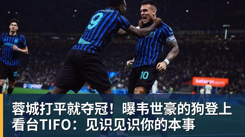 蓉城打平就夺冠!曝韦世豪的狗登上看台TIFO:见识见识你的本事